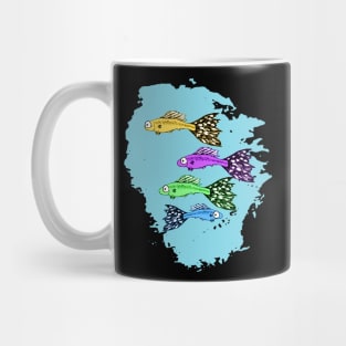 Four colored guppies Mug